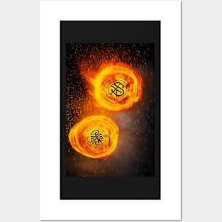 Runes Apart Fire Vortex Posters and Art